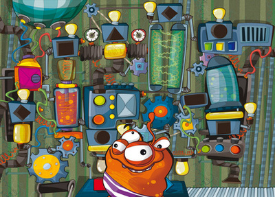 动画中的科幻工厂 飞碟机器的创造与修复